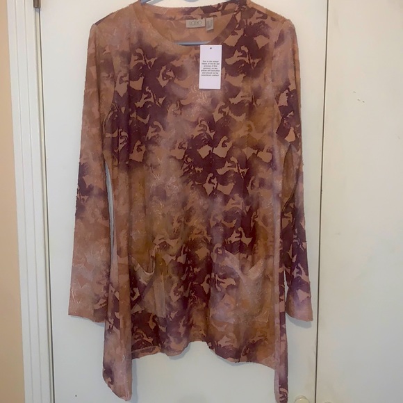 Logo lavish By Lori Goldstein long sleeve tunic with pocket - Picture 1 of 3